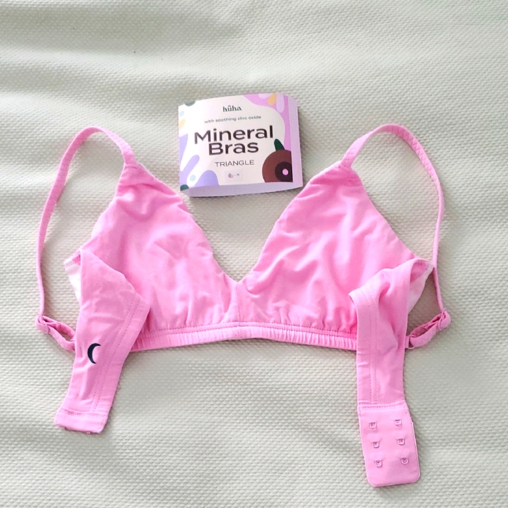 huha ...Pink Mineral Triangle Bra... NEW